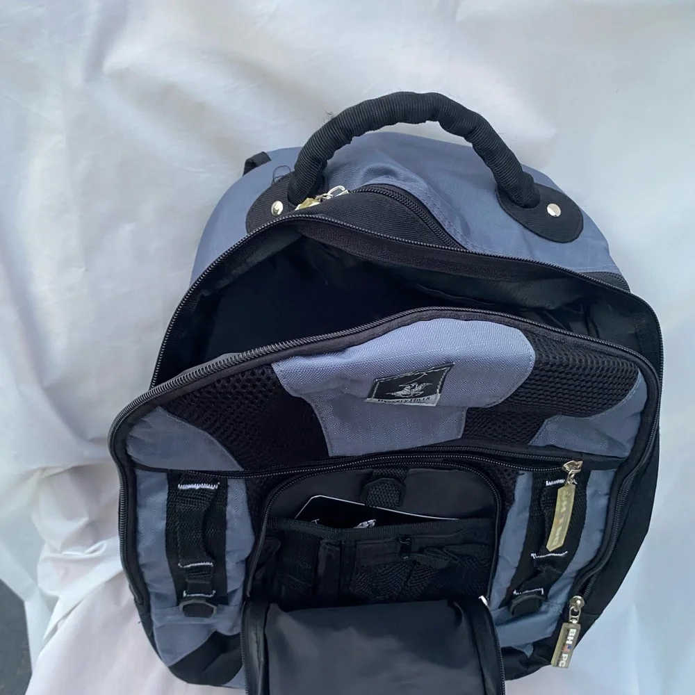 Beverly Hills Polo Club Black and Gray Backpack